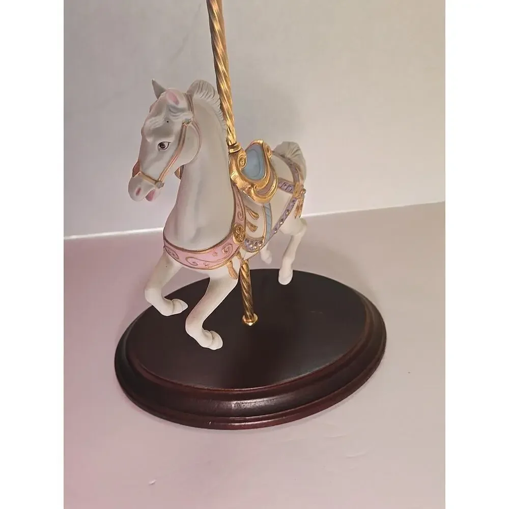 1987 The Franklin Mint Carrousel Magic Horse Figurine By Lynn Lupetti - Picture 13 of 16